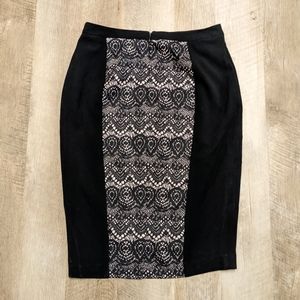 Mossimo Black and Nude Pencil Skirt